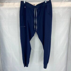 Figs Women XXL Zamora Jogger Scrub Pants Navy Blue Pockets Nurse Hospital Doctor
